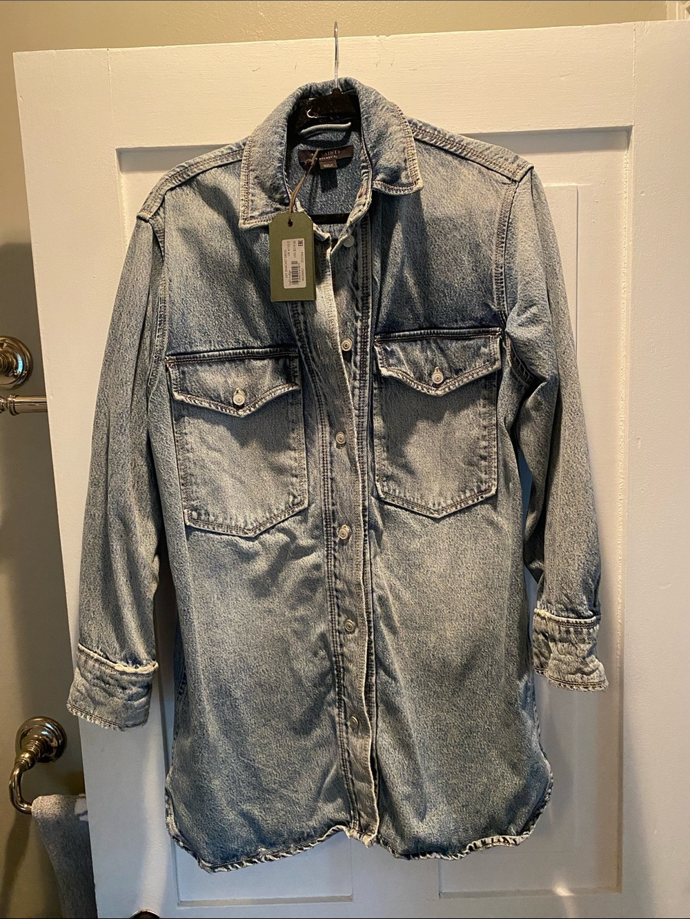 NWT - All Saints Indigo Washed Lily Shacket Dress